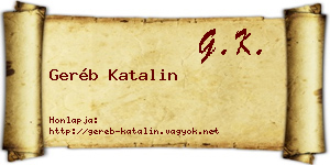 Geréb Katalin névjegykártya